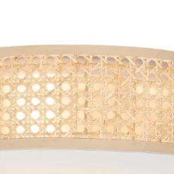 QAZQA Smarte Deckenleuchte Rattan 40 cm 3-flammig inkl. 3 Wifi P45 - Tromma