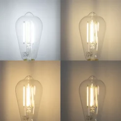 QAZQA Smarte Deckenleuchte schwarz mit Rauchglas inkl. Wifi ST64 - Dome