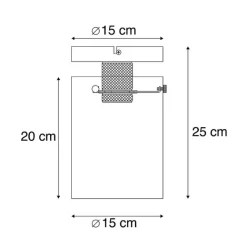 QAZQA Smarte Deckenleuchte schwarz mit Rauchglas inkl. Wifi ST64 - Dome