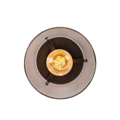 QAZQA Smarte Deckenleuchte schwarz mit Rauchglas inkl. Wifi ST64 - Dome