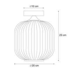 QAZQA Smarte Deckenleuchte schwarz mit Rauchglas inkl. WLAN A60 - Karel