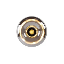 QAZQA Smarte Deckenleuchte schwarz mit Rauchglas inkl. WLAN P45 - Busa