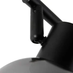 QAZQA Smarte Deckenleuchte schwarz mit Rauchglas inkl. 4 WiFi P45 - Vidro