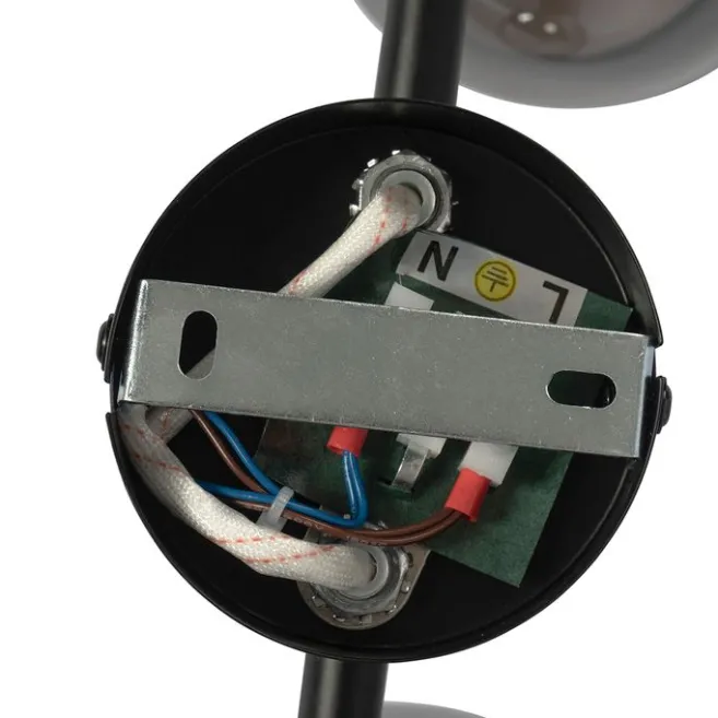 QAZQA Smarte Deckenleuchte schwarz mit Rauchglas inkl. 2 WiFi P45 - Vidro