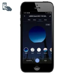 QAZQA Smarte Deckenleuchte schwarz mit weiß 50 cm inkl. 3 WiFi A60 - Drum Duo