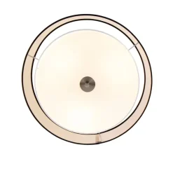 QAZQA Smarte Deckenleuchte schwarz mit weiß 50 cm inkl. 3 WiFi A60 - Drum Duo