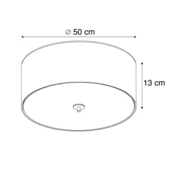 QAZQA Smarte Deckenleuchte Weiß 50cm inkl. 4 Wifi A60 - Drum Jute