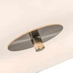 QAZQA Smarte Deckenleuchte Weiß 50cm inkl. 4 Wifi A60 - Drum Jute