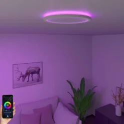 Calex Smarte Deckenleuchte weiß 29,5 cm inkl. LED RGBW IP54 - Siem