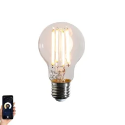 LUEDD Smarte E27 Dimmbare Kelvin LED Lampe A60 Klar 7W 806 lm 1800-3000K