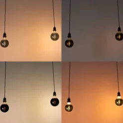 QAZQA Smarte Hängelampe schwarz inkl. 2 WiFi G125 - Cava