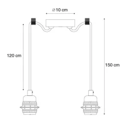 QAZQA Smarte Hängelampe schwarz inkl. 2 WiFi G125 - Cava