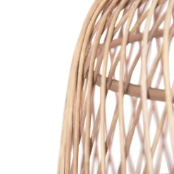 QAZQA Smarte ländliche Hängelampe Rattan inkl. Wifi G125 Lichtquelle - Calamus