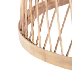 QAZQA Smarte ländliche Hängelampe Rattan inkl. Wifi G125 Lichtquelle - Calamus