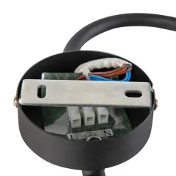 QAZQA Smarte moderne Deckenleuchte schwarz inkl. 3 WiFi B35 - Lofty