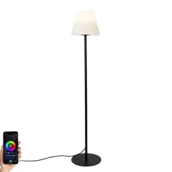 QAZQA Smarte Outdoor-Stehleuchte schwarz inkl. Wifi A60 - Virginia