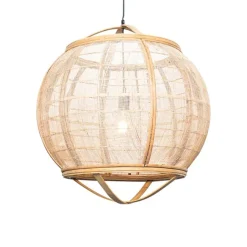 Kinder QAZQA Smarte Pendelleuchte braun 58 cm inkl. Wifi G95 - Pascal