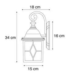 QAZQA Smarte romantische Außenwandleuchte Bronze inkl. Wifi A60 - London