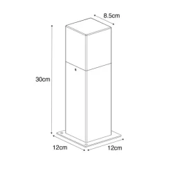 QAZQA Smarte Steh-Außenleuchte rostbraun 30 cm inkl. WLAN P45 – Dänemark