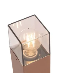 QAZQA Smarte Steh-Außenleuchte rostbraun 50 cm inkl. WLAN P45 – Dänemark