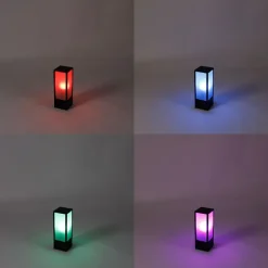 QAZQA Smarte Steh-Außenleuchte schwarz mit geriffeltem Glas 40 cm inkl. WLAN A60 - Charlois