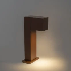 QAZQA Smarte stehende Außenlampe rostbraun 30 cm IP44 inkl. Wifi GU10 - Baleno