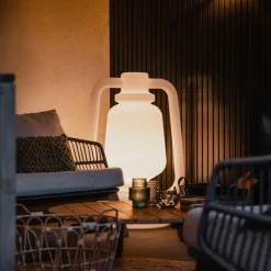 QAZQA Smarte Stehlampe weiß 110 cm inkl. Wifi G95 - Storm Extra Large