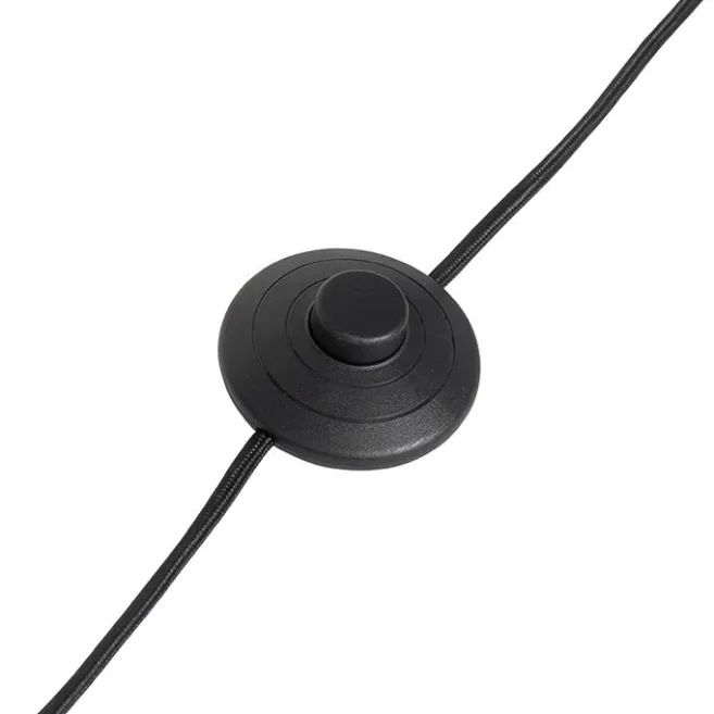 QAZQA Smarte Stehleuchte Schwarz mit Gold und Rauchglas 3-flammig inkl. 3 Wifi P45 - Zuzanna