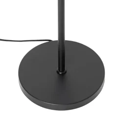 QAZQA Smarte Stehleuchte Schwarz mit Gold und Rauchglas 3-flammig inkl. 3 Wifi P45 - Zuzanna