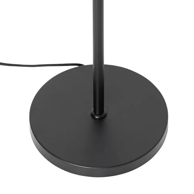 QAZQA Smarte Stehleuchte Schwarz mit Gold und Rauchglas 3-flammig inkl. 3 Wifi P45 - Zuzanna