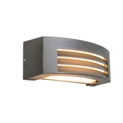 QAZQA Smarte Wandleuchte Anthrazit IP44 inkl. Wifi P45 - Hurricane 1