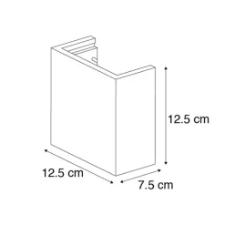 QAZQA Smarte Wandleuchte Beton mit Lichteffekt inkl. WiFi G9 - Meave