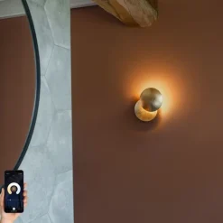 QAZQA Smarte Wandleuchte Gold inkl. Wifi G9 - Sunrise