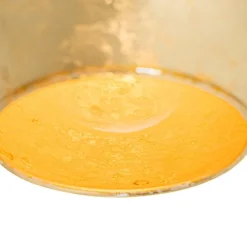 QAZQA Smarte Wandleuchte schwarz mit Goldglas inkl. WiFi A60 - Bert