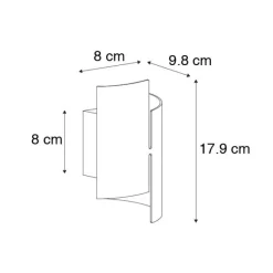 QAZQA Smarte Wandleuchte schwarz mit goldener Innenseite inkl. WLAN G9 - Faldo