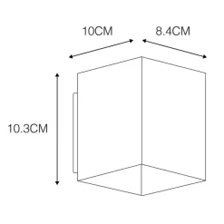 QAZQA Smarte Wandleuchte Schwarz und Gold Quadratisch Inkl. Wifi G9 - Sola