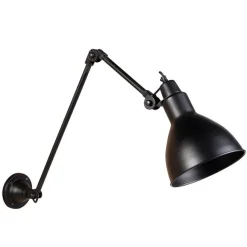 QAZQA Smarte Wandleuchte schwarz verstellbar inkl. WLAN A60 - Wye