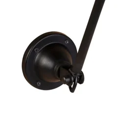 QAZQA Smarte Wandleuchte schwarz verstellbar inkl. WLAN A60 - Wye