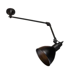 QAZQA Smarte Wandleuchte schwarz verstellbar inkl. WLAN A60 - Wye