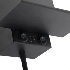 QAZQA Smarte Wandleuchte schwarz mit USB und Flexarm inkl. WiFi G9 - Flero