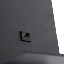 QAZQA Smarte Wandleuchte schwarz mit USB und Flexarm inkl. WiFi G9 - Flero