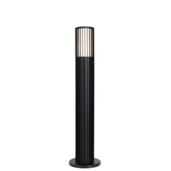 QAZQA Smarte Wegeleuchte schwarz 50 cm IP44 RGBW inkl. Wifi GU10 50mm - Boris