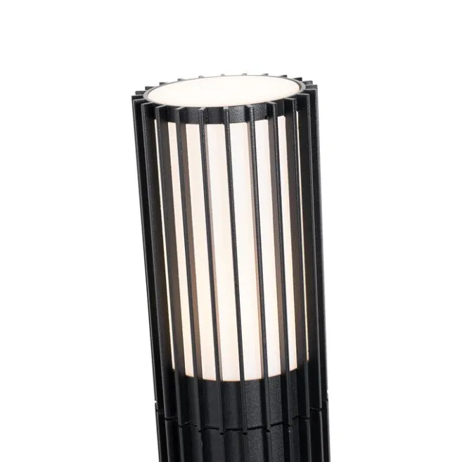 QAZQA Smarte Wegeleuchte schwarz 80 cm IP44 RGBW inkl. GU10 50mm - Boris