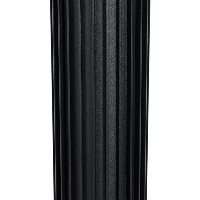 QAZQA Smarte Wegeleuchte schwarz 80 cm IP44 RGBW inkl. GU10 50mm - Boris