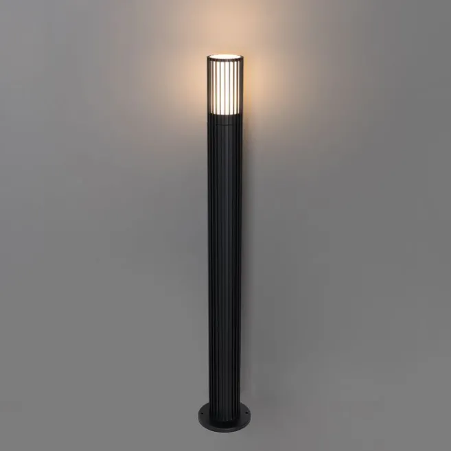 QAZQA Smarte Wegeleuchte schwarz 80 cm IP44 RGBW inkl. GU10 50mm - Boris