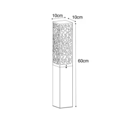 QAZQA Smarte Wegeleuchte schwarz 60 cm IP44 inkl. Wifi ST64 - Nicole