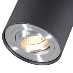 QAZQA Smarter Aufbauspot schwarz mit Stahl inkl. WiFi GU10 - Rondoo up