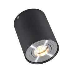 QAZQA Smarter Aufbauspot schwarz mit Stahl inkl. WiFi GU10 - Rondoo up