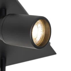 QAZQA Smarter Badezimmerspot schwarz quadratisch IP44 inkl. 3 WiFi GU10 - Ducha