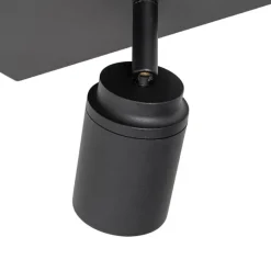 QAZQA Smarter Badezimmerspot schwarz quadratisch IP44 inkl. 3 WiFi GU10 - Ducha